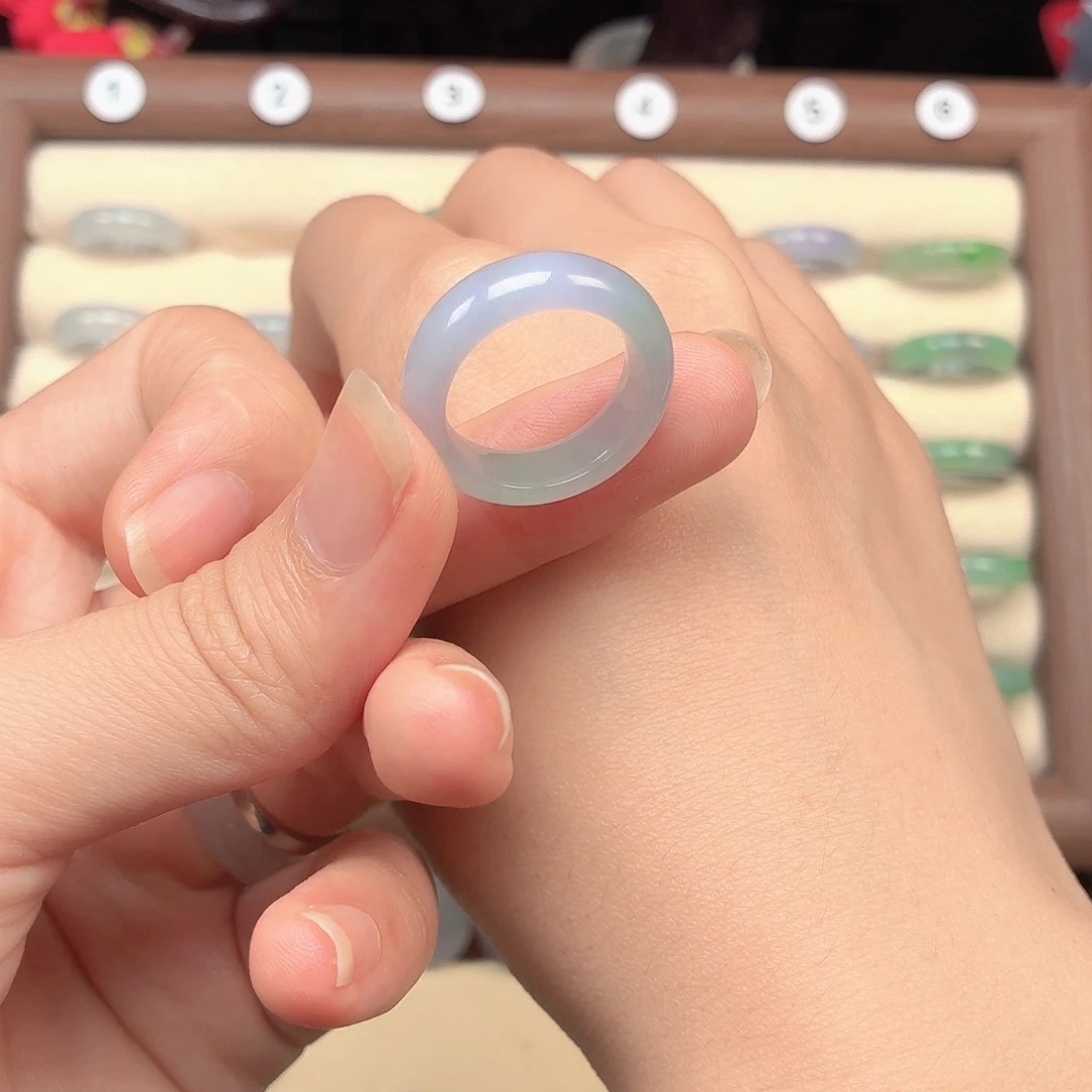 未镶嵌戒指翡翠圈口11