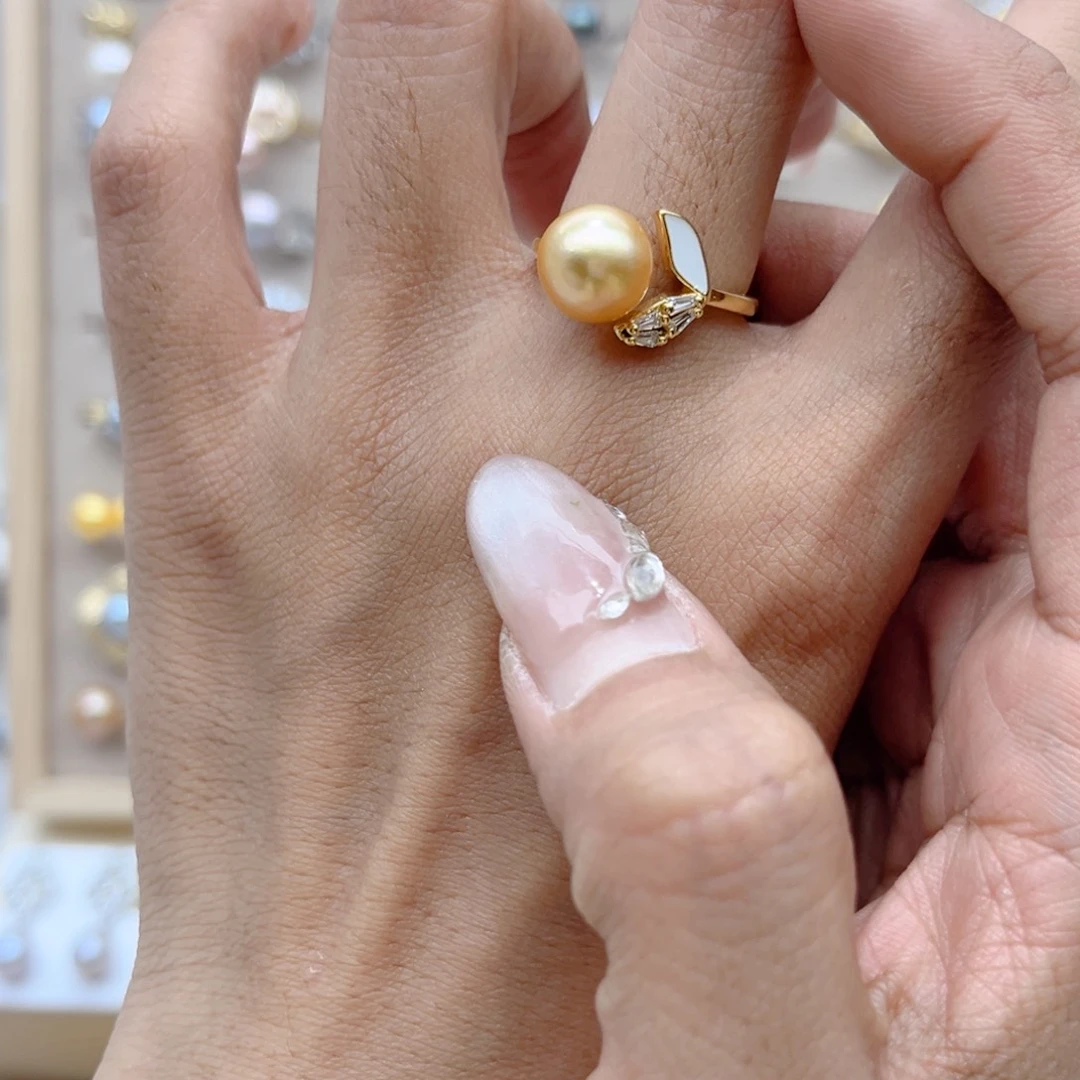 戒指合金淡水珍珠大*