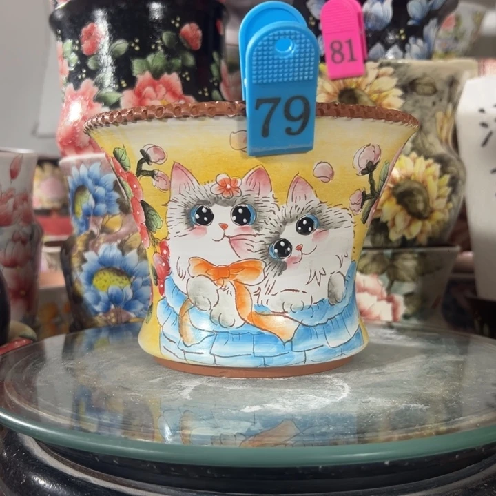 景德镇手绘花盆满38包邮偏远地区除外