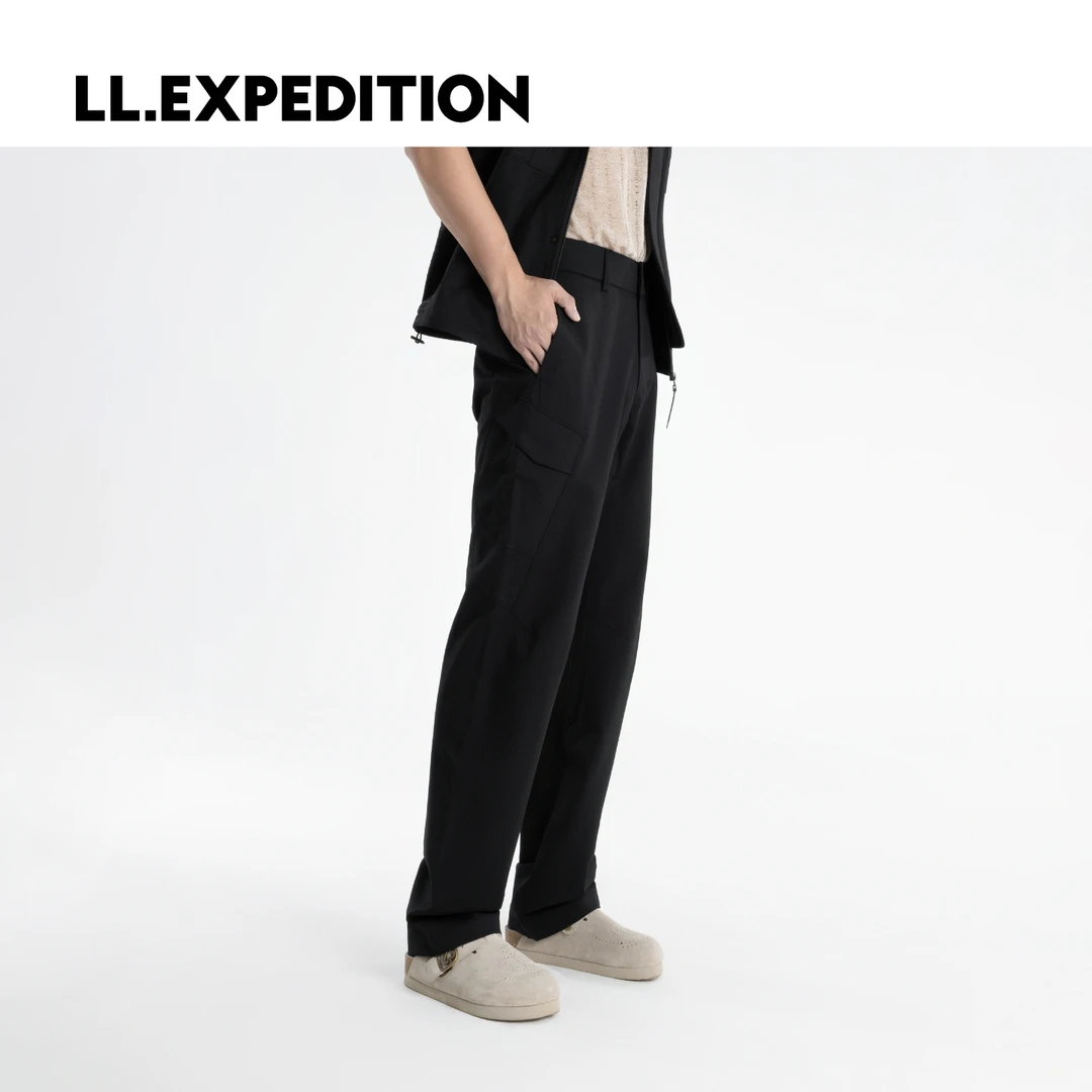【简约拼接】LLEXPEDITION科技羊毛裤子2025年新款男城市机能休闲裤
