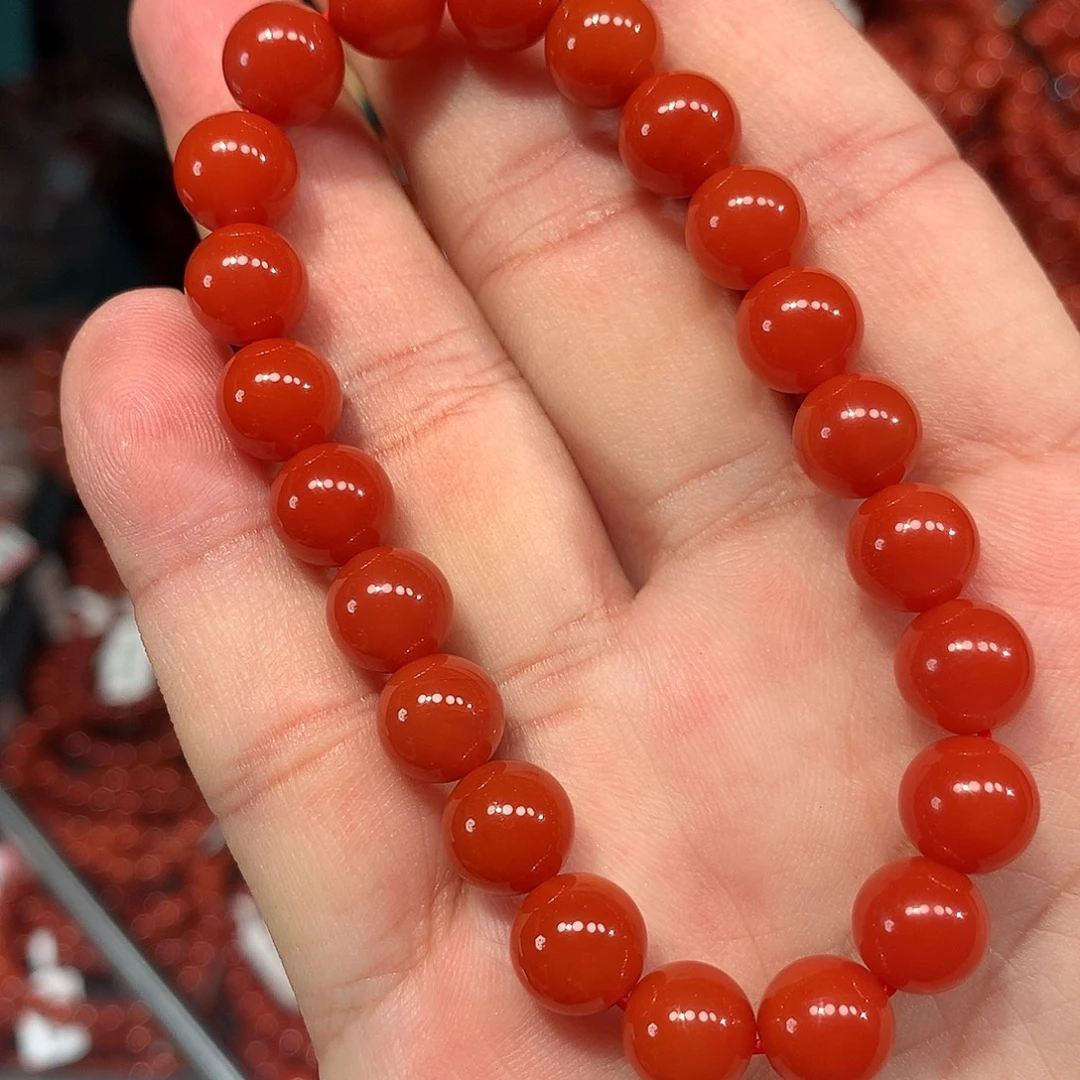 南红玛瑙未镶嵌手链