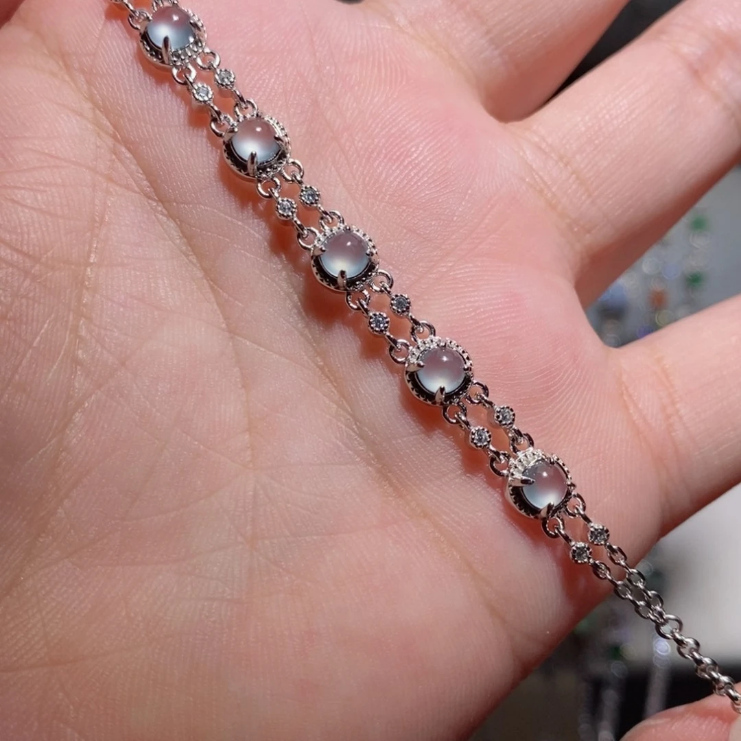 银S925镶嵌手链翡翠j jj jj