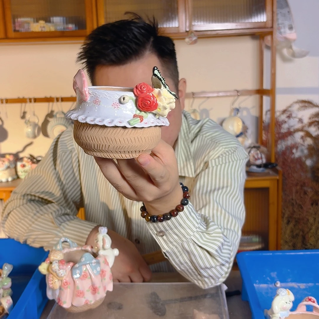 老梧家的手工多肉花盆