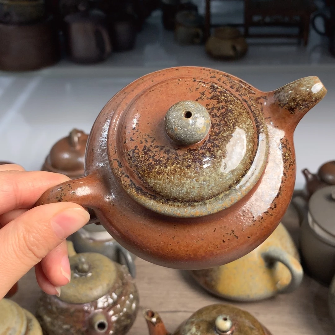 茶壶紫砂纯自然柴烧
