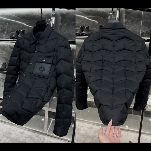 冬季百搭翻领男士超轻修身羽绒服5830