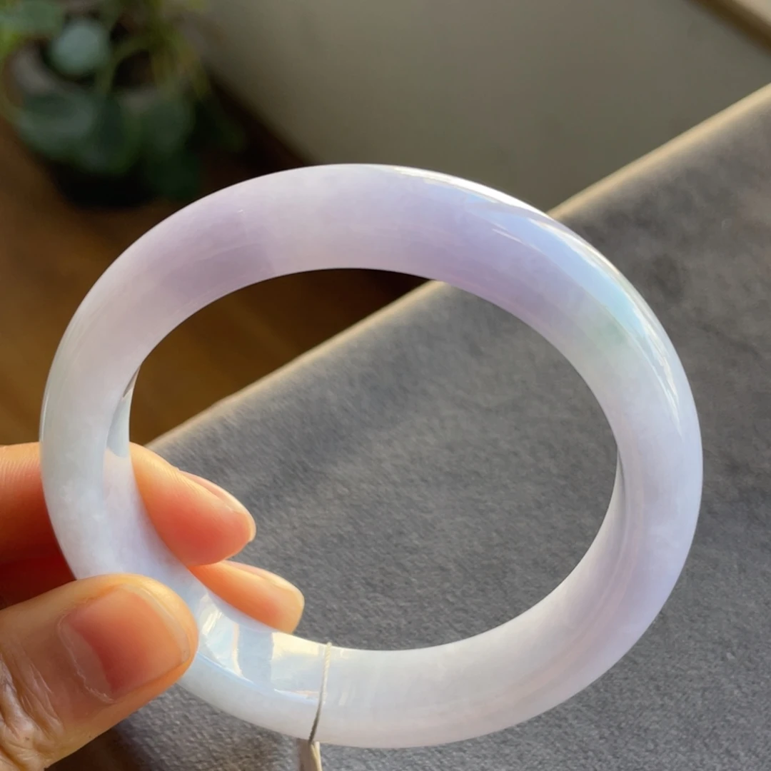 翡翠未镶嵌手镯紫罗兰