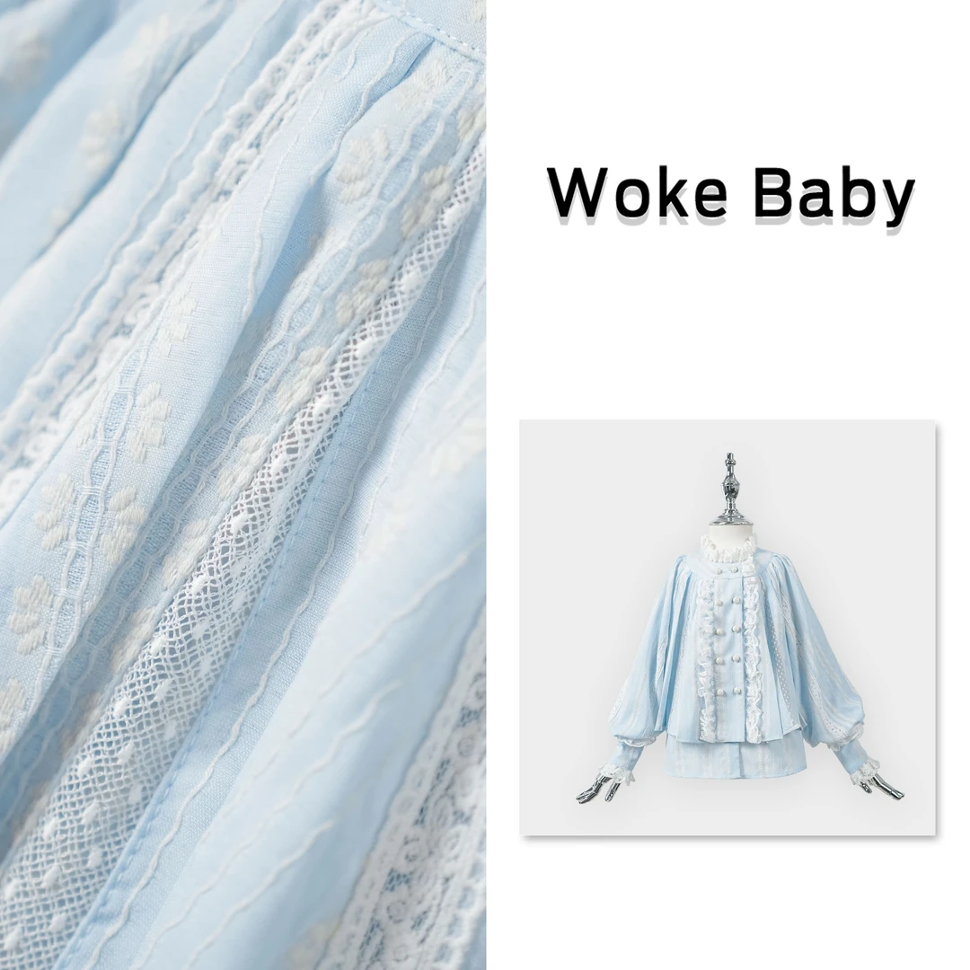 【现货】【凡尔赛宫】2025女童春季法式新款长袖外套汉服儿童衬衫F163