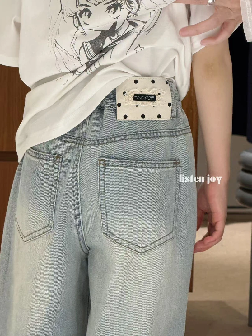 KIKIAND中大童夏季韩版百搭水洗牛仔裤25304