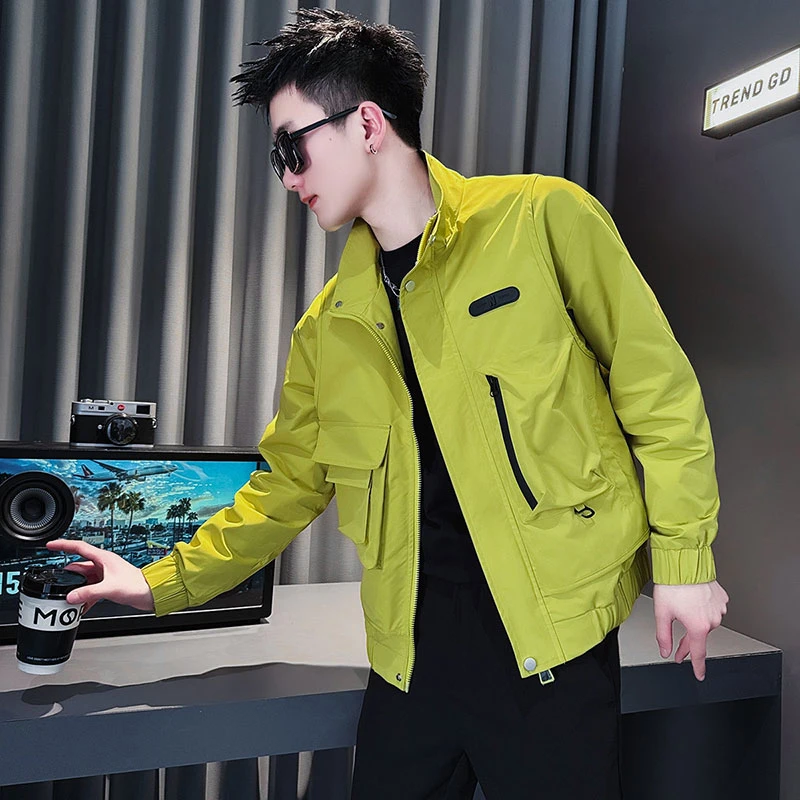 夹克男款春秋季2025新款爆款潮牌高级感工装短款立领男士休闲外套