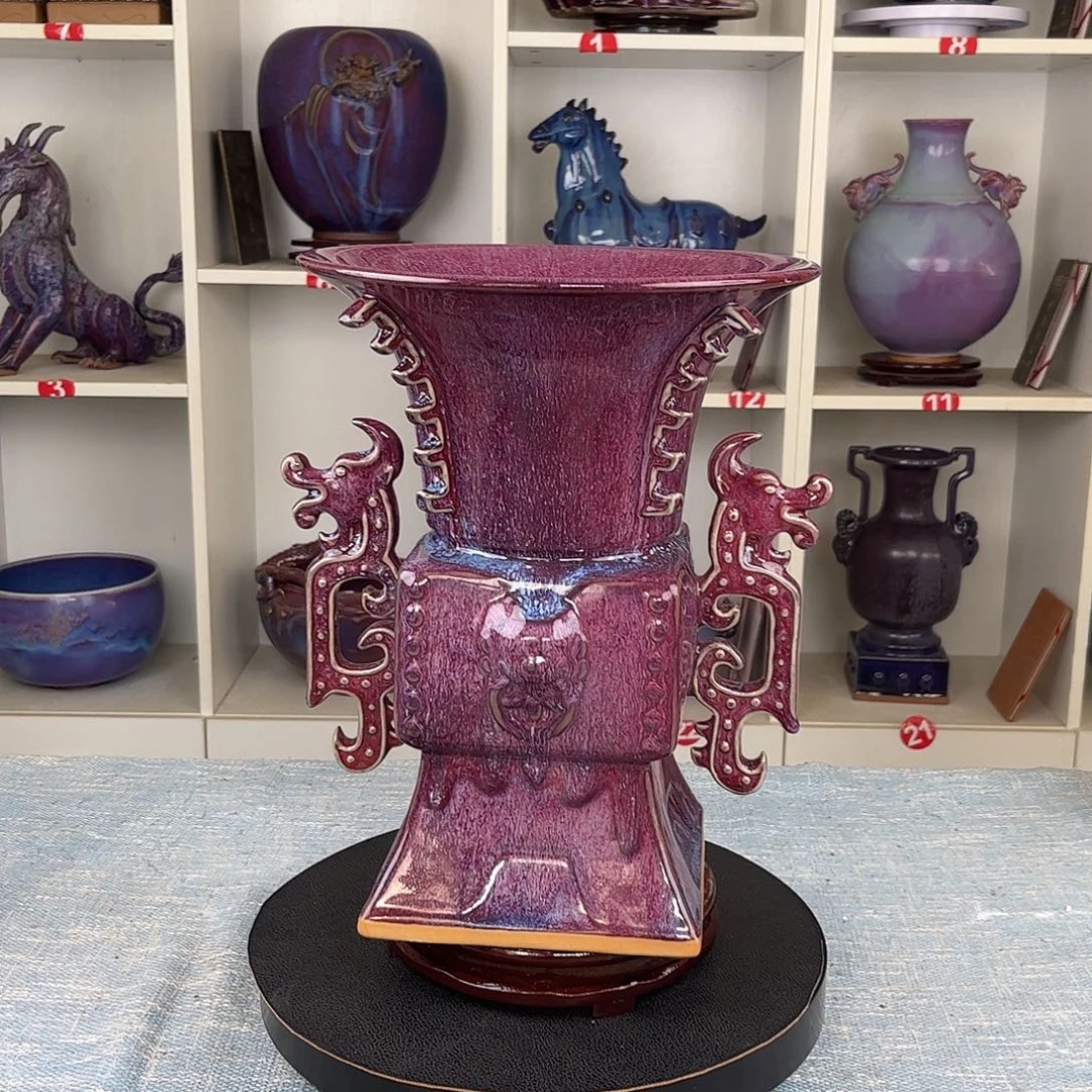 瓷片华夏鼎珍品大师签字