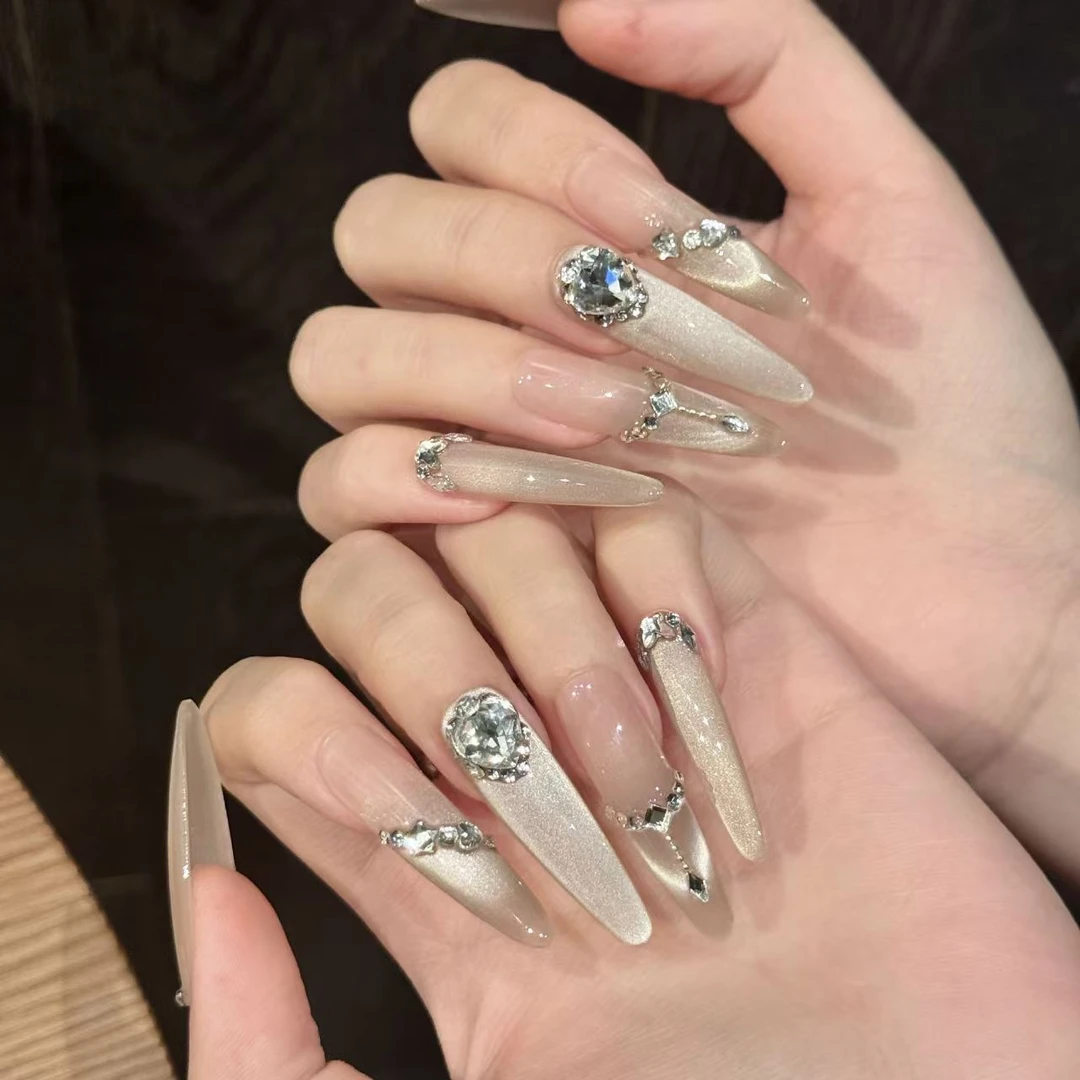 【永恒星曜】1119新款温柔气质高级感猫眼美甲轻奢纯欲风手工穿戴甲