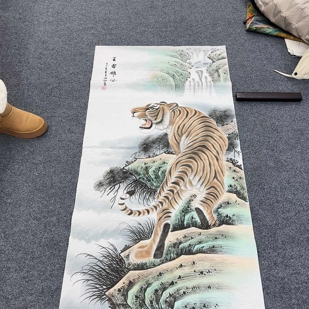 国画作品小姐姐放漏中