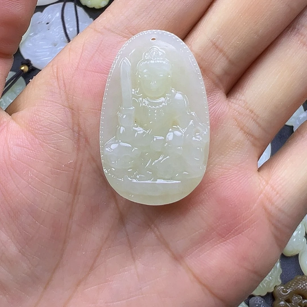 隔***音和田玉未镶嵌吊坠(赠链)