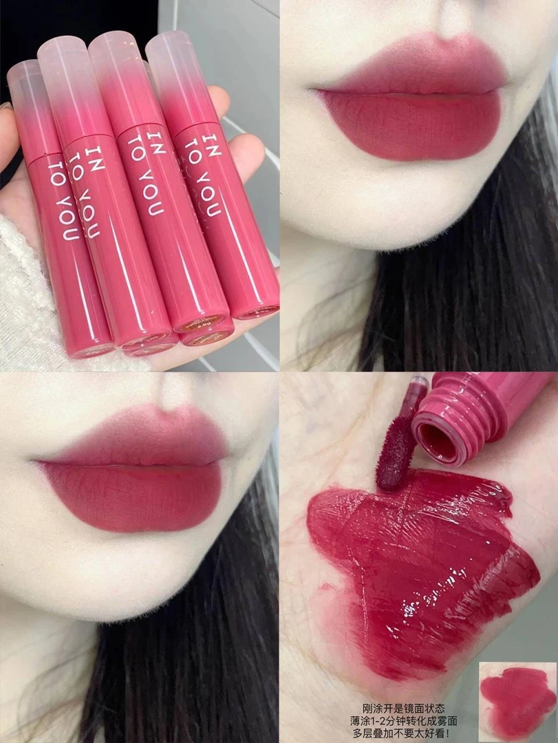 INTOYOU心慕与你镜面口红哑光伪素颜雾面不易粘杯素颜w01显白平价