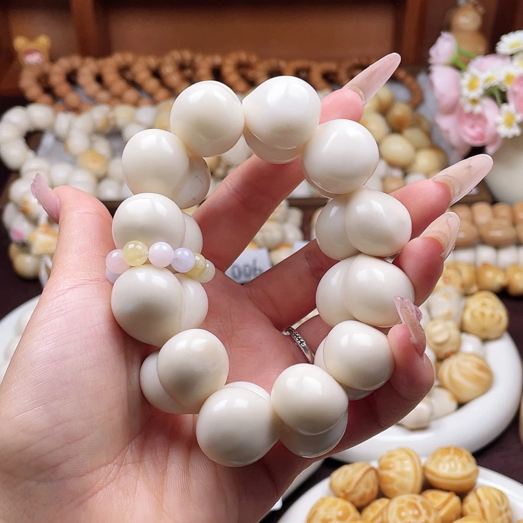 吊坠白玉菩提一串成品c
