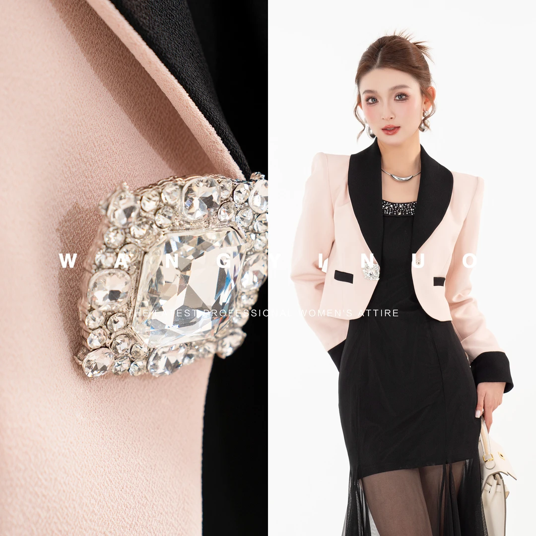 MD现货·依诺【优雅知性】2025春款气质显瘦时尚百搭欧若风西装外套