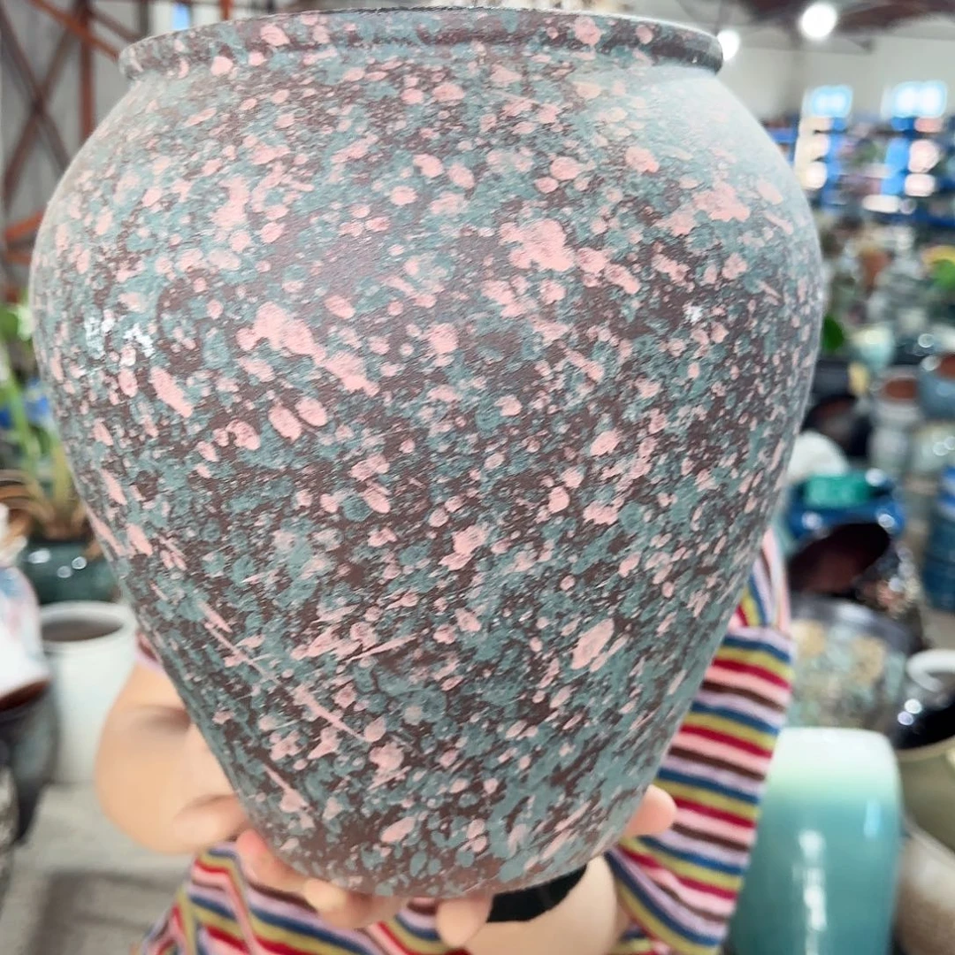 紫砂花盆高28口19