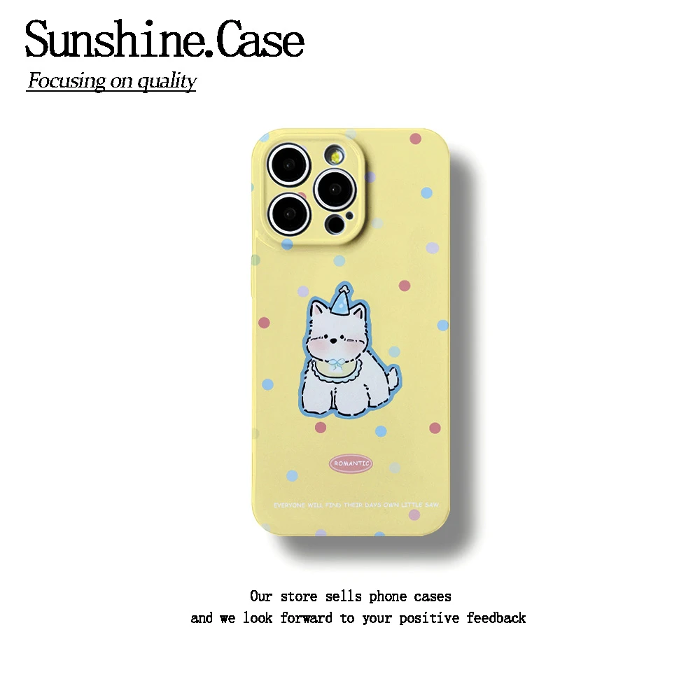 菲林软壳口水巾小狗适用于苹果华为vivo小米oppo一加防摔手机壳