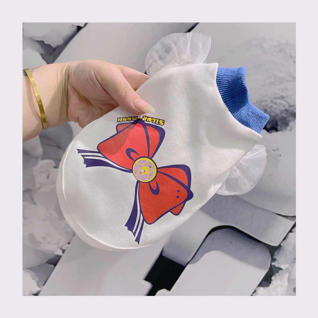 蕊塔儿蕊塔儿原创宠物弹力卫衣打底衫羊毛拉架小体狗狗马甲结可爱