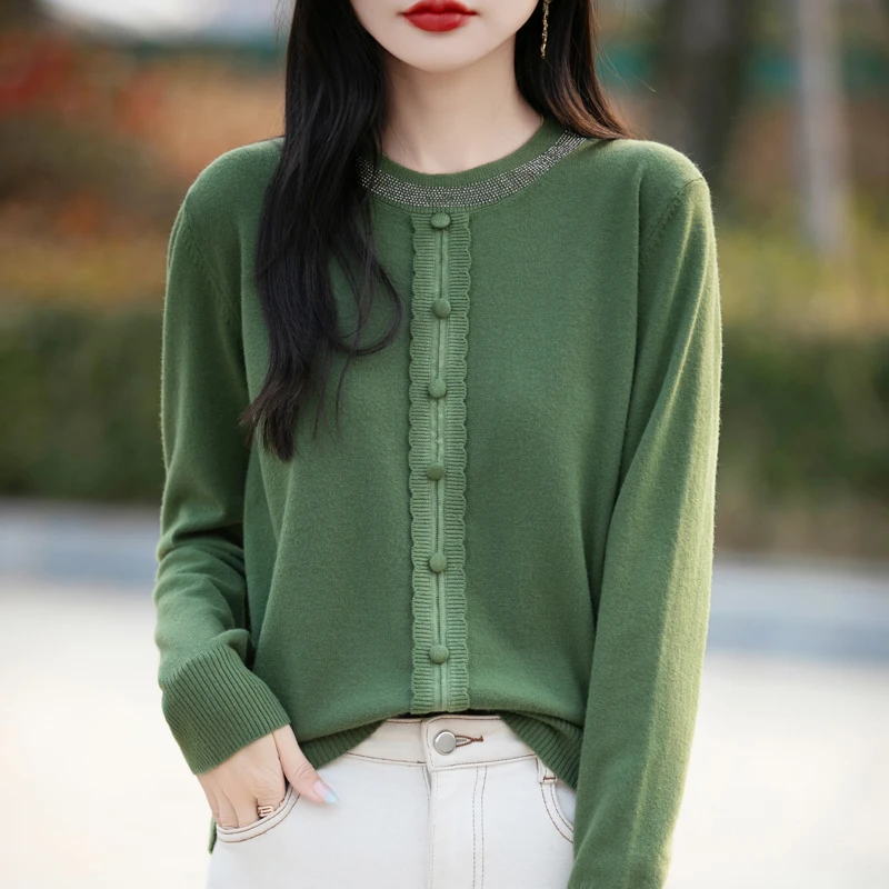 哥弟阿玛施正品新款春季长袖针织衫女宽松显瘦百搭气质毛衣打底衫