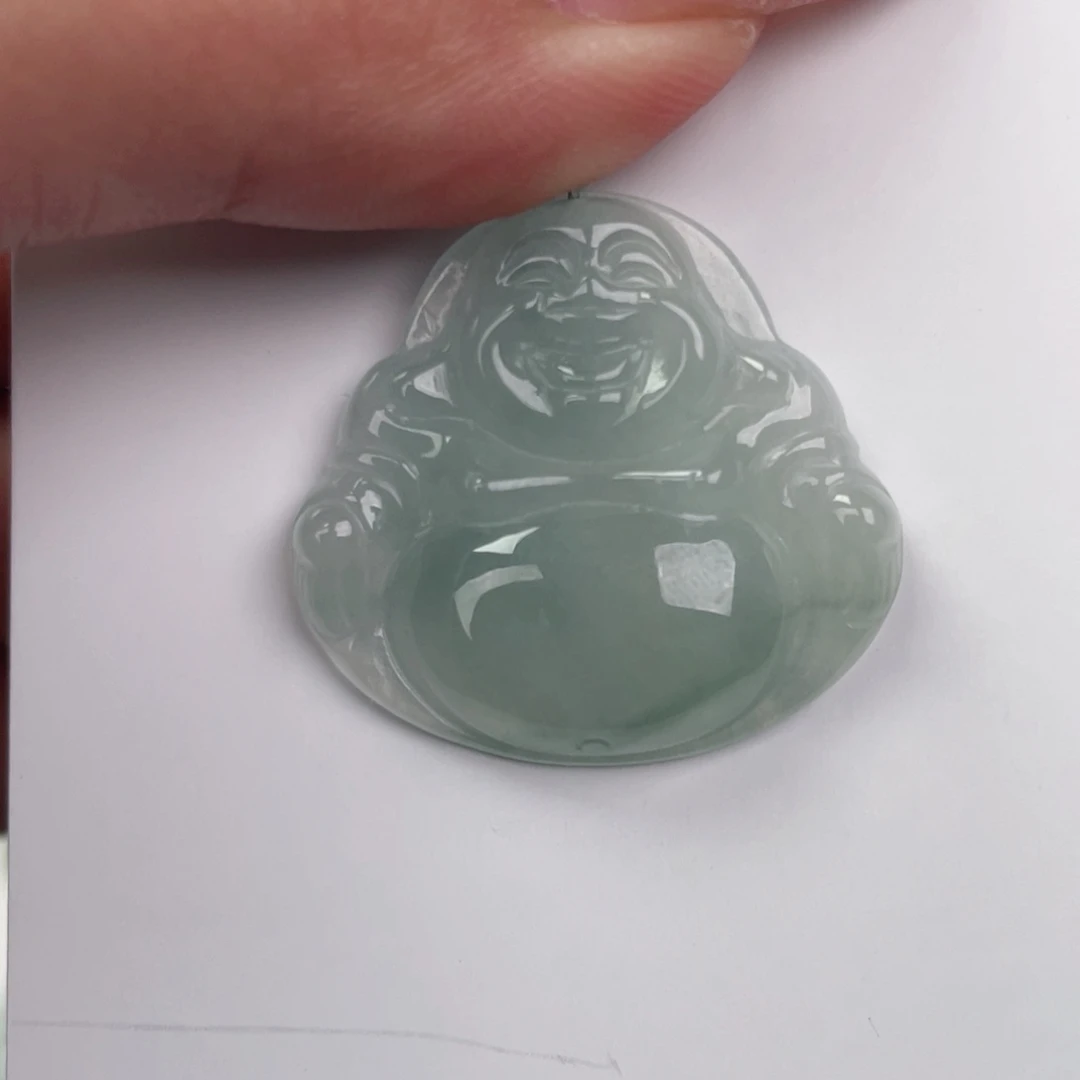 翡翠未镶嵌颈饰佛公