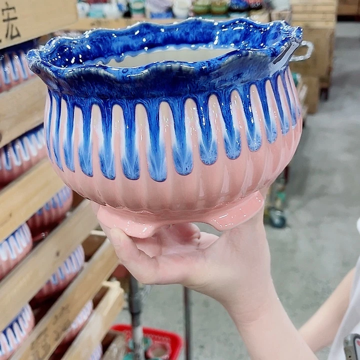 有孔，凑10元包邮陶瓷花盆发货！