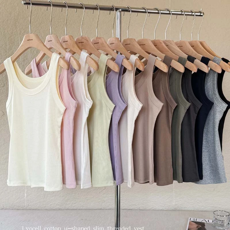极简风ins风糖果色系背心吊带背心内搭百搭纯色保暖
