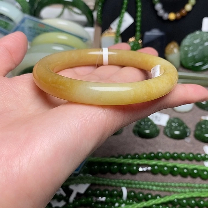 和田玉未镶嵌手镯58加