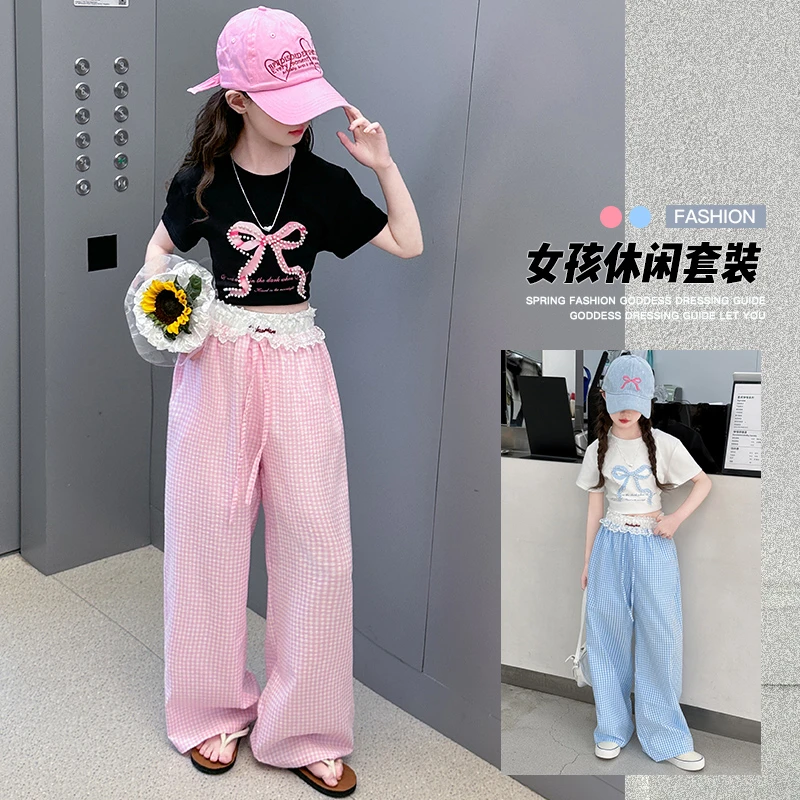 女童夏装套装2025新款6-12岁15岁中大童休闲洋气潮款小女孩两件套
