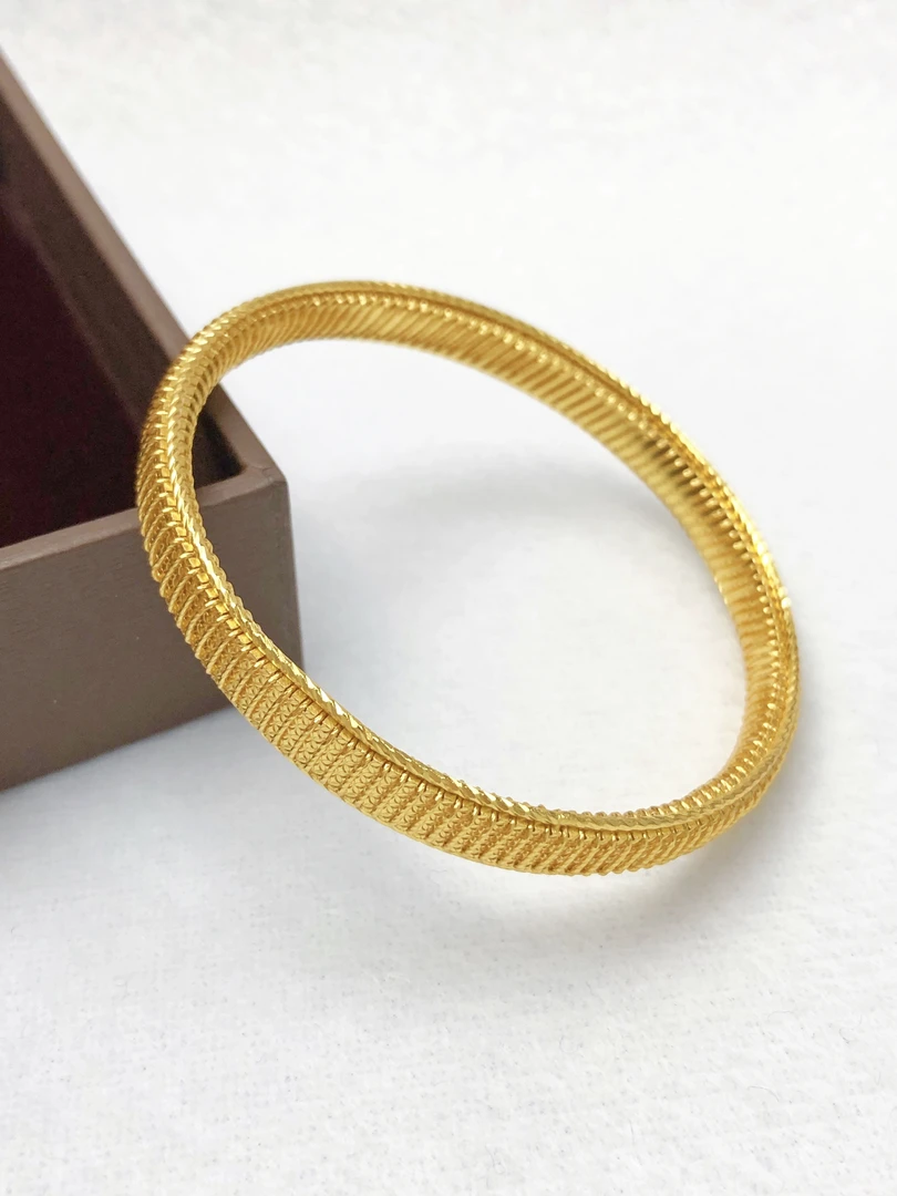 足银手镯 足银镂空手工拉丝手镯简约时尚百搭素款气质精美潮流