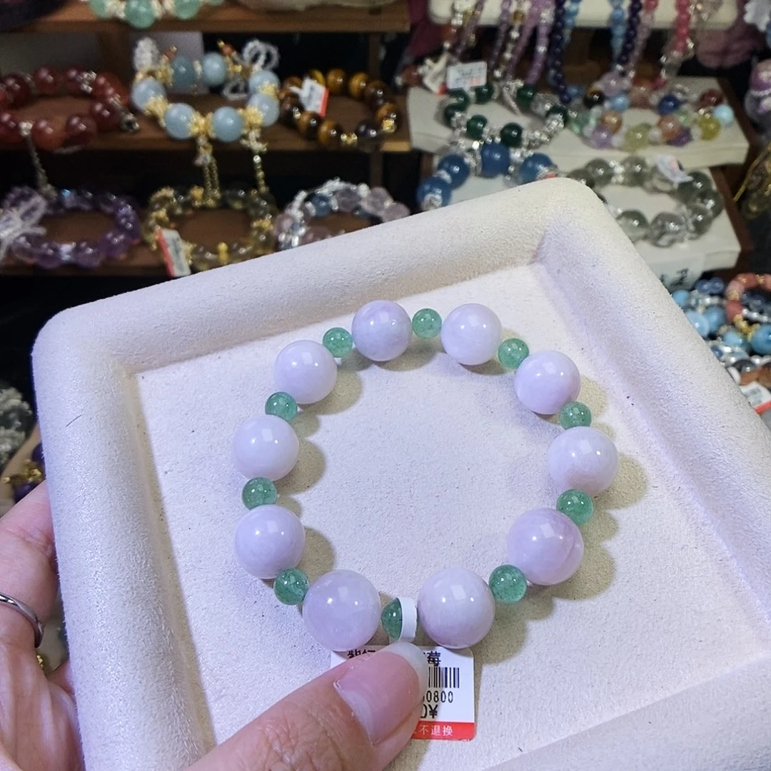 水晶未镶嵌手链13m紫锂辉