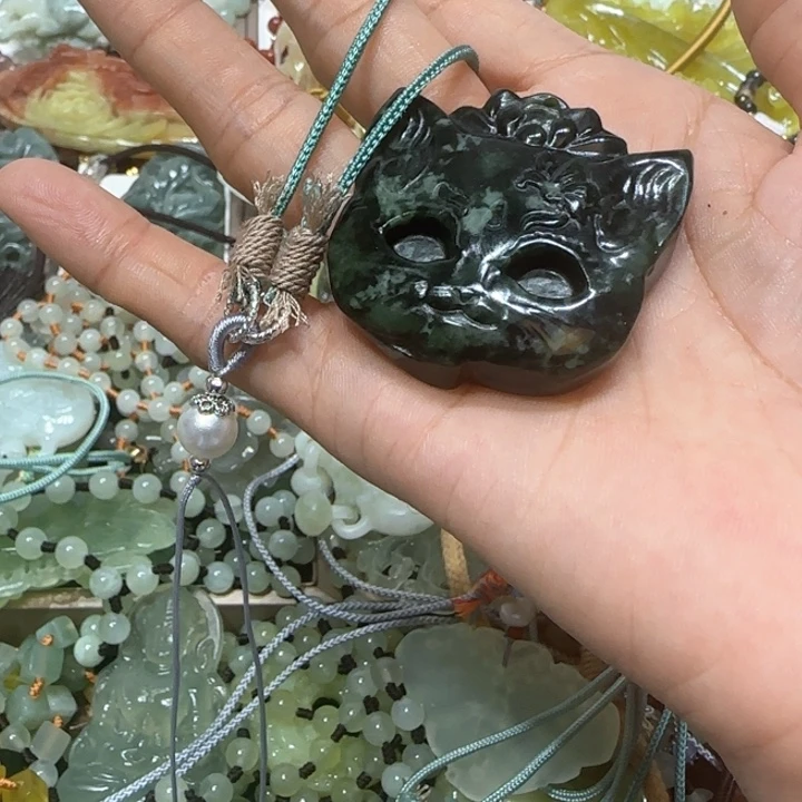 蛇纹石玉未镶嵌吊坠㊙️*