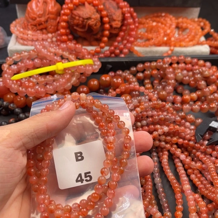 南红玛瑙未镶嵌多样性发货默认微瑕称重6mm