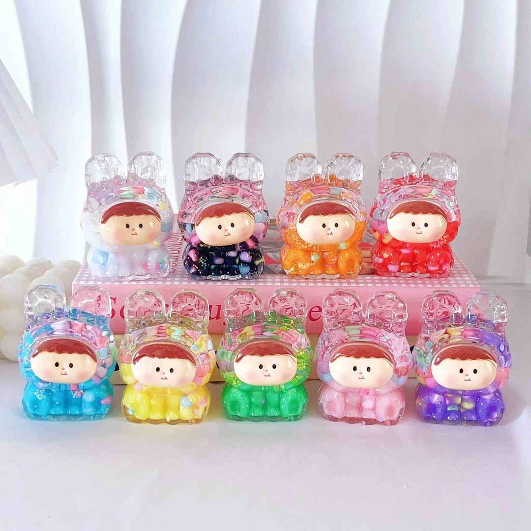 【直播拆】巨无霸流沙入油m豆莉莉丝可爱饰品桌面车载摆件盲盒桌面