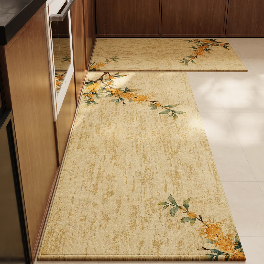 忘忧虫厨房地垫吸水吸油脚垫家用可擦免洗垫子吸水防滑垫长条地毯