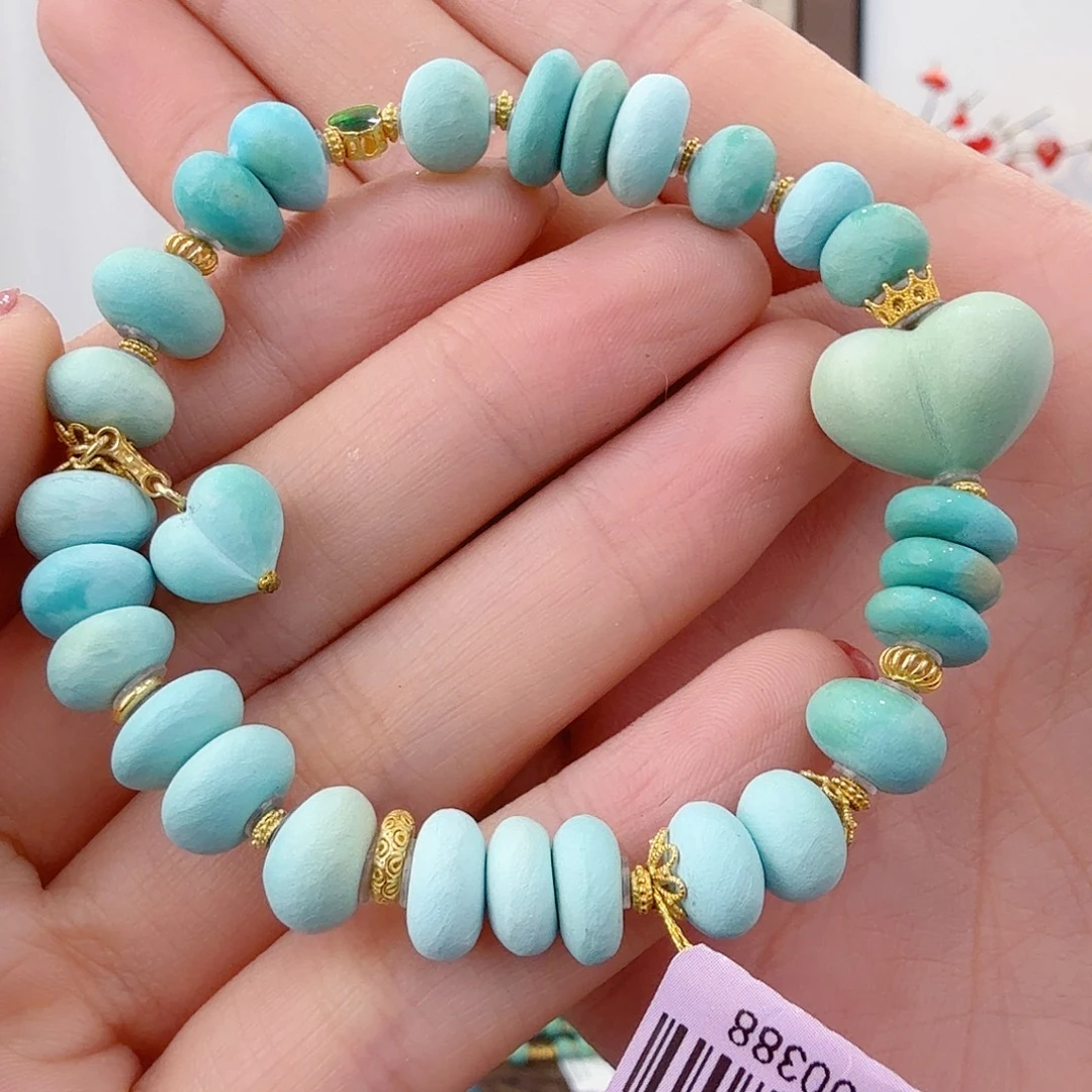 绿松石18K金镶嵌珠宝奇石