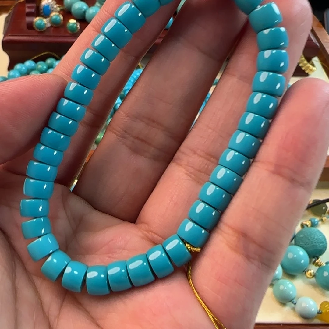 绿松石未镶嵌手串克*蒙6mm 5625