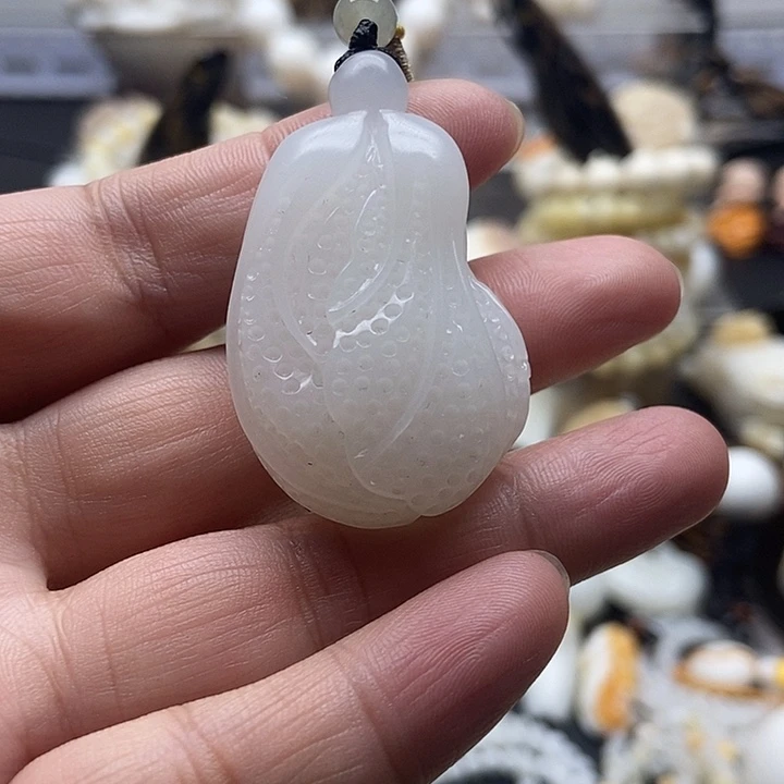 非金属贝壳贝雅轩工艺品玉化白菜