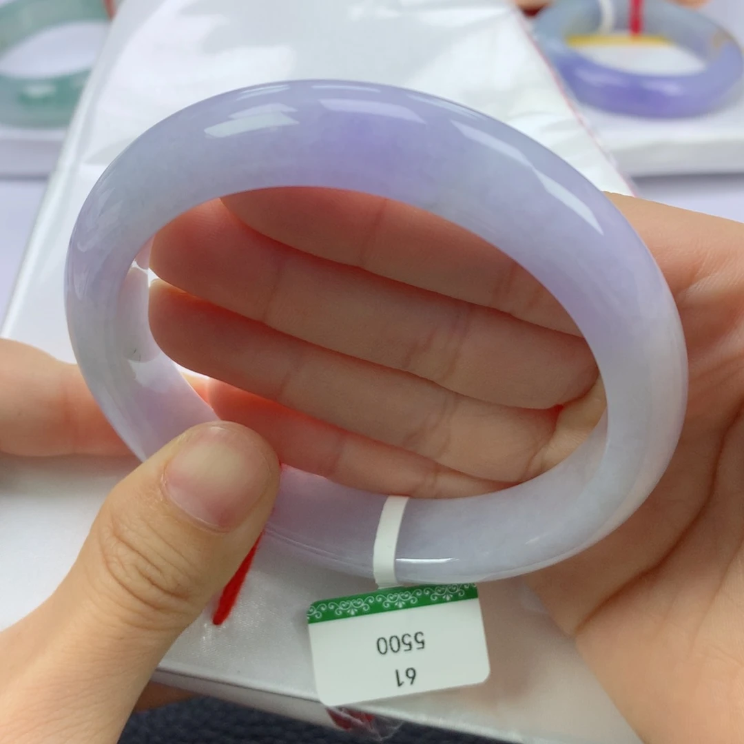 翡翠手镯未镶嵌缅甸天然翡翠A货61正