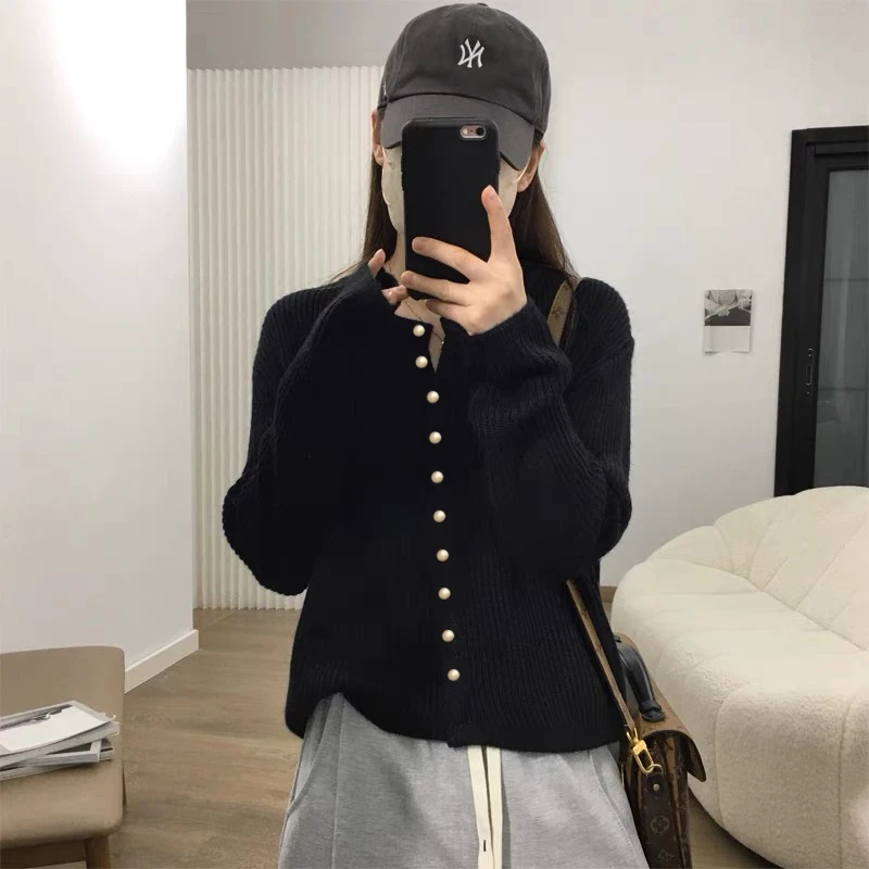 【红色】2692超柔软新款高品质圆领开衫上衣