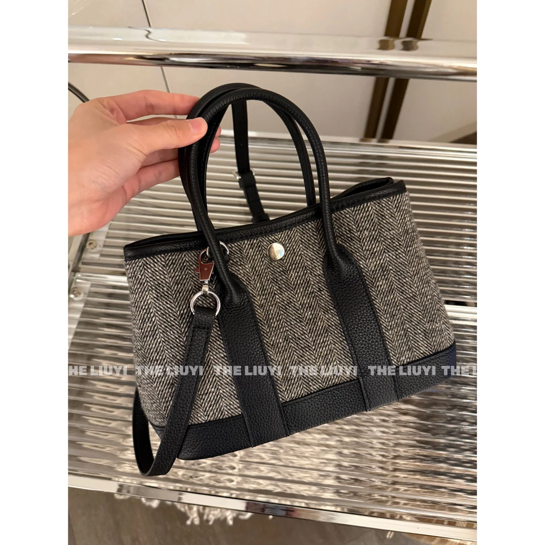 【LIUYI】时尚撞色斜纹理单肩手提包2869