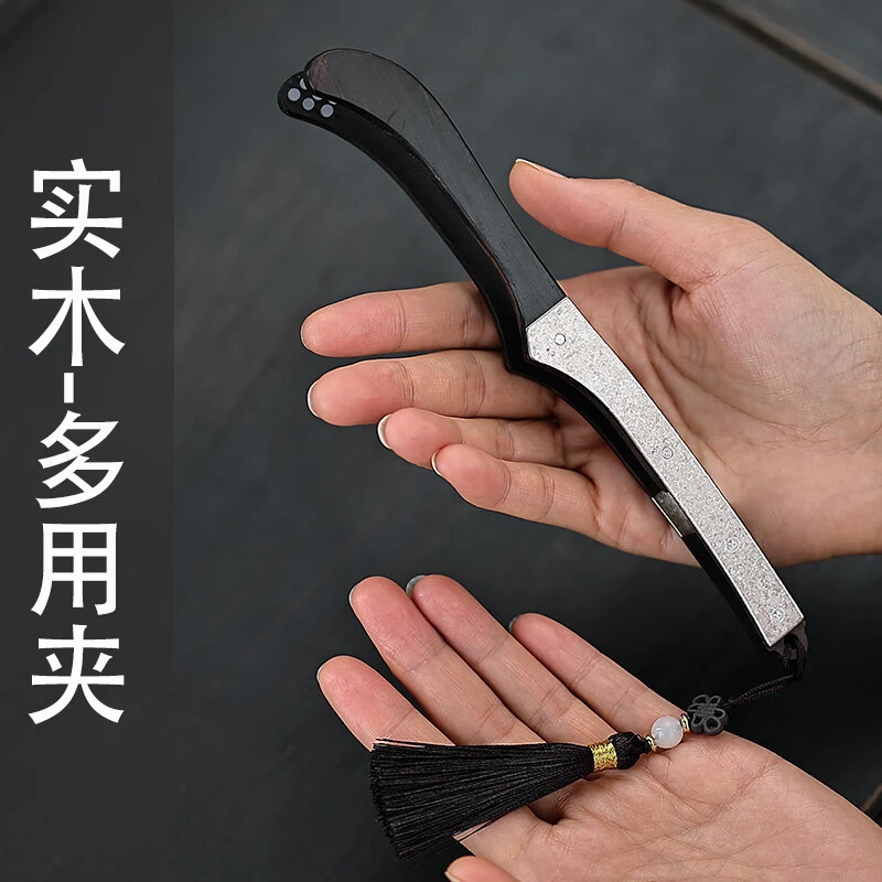 仿古实木糖夹冰块夹子零食咖啡方糖夹高档小夹子柠檬冰夹毛巾夹