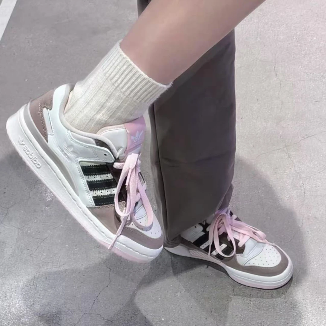 Adidas阿迪达斯三叶草 Forum 男女款轻便复古魔术贴板鞋ID6265