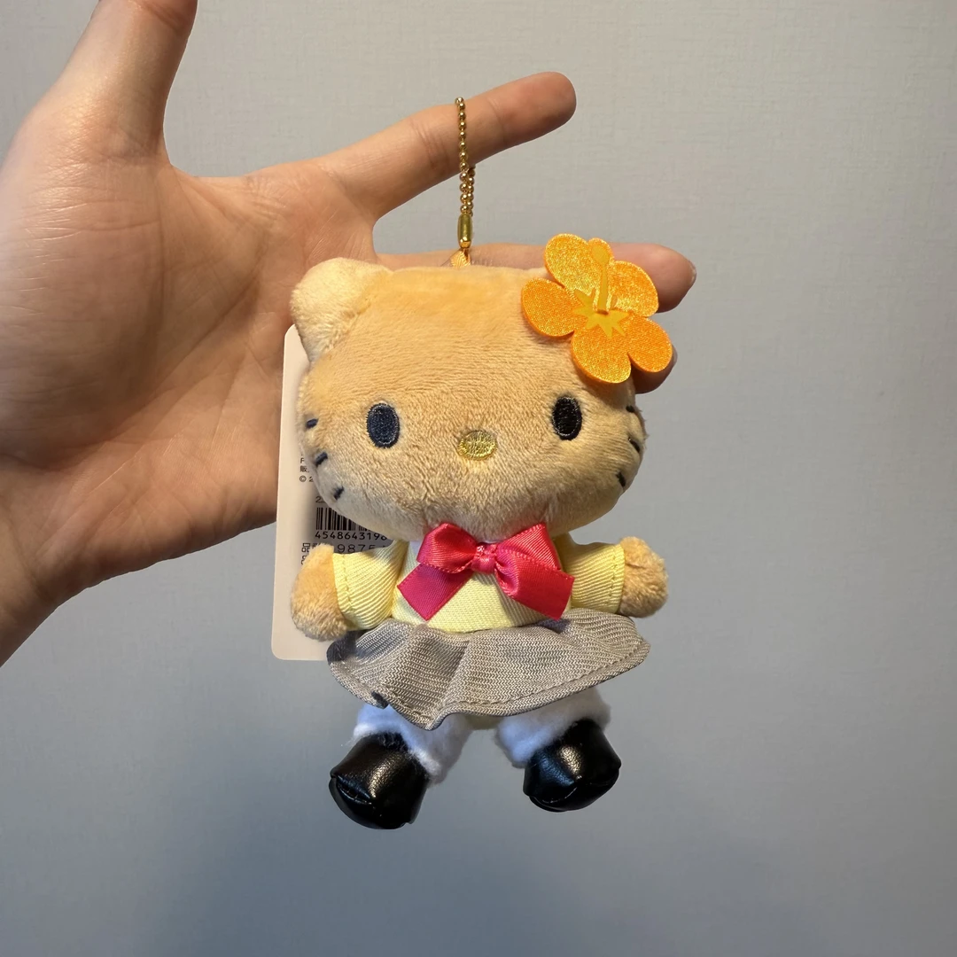 【京都限定】HelloKitty 校服Kitty黑皮钥匙扣玩偶猫潮玩