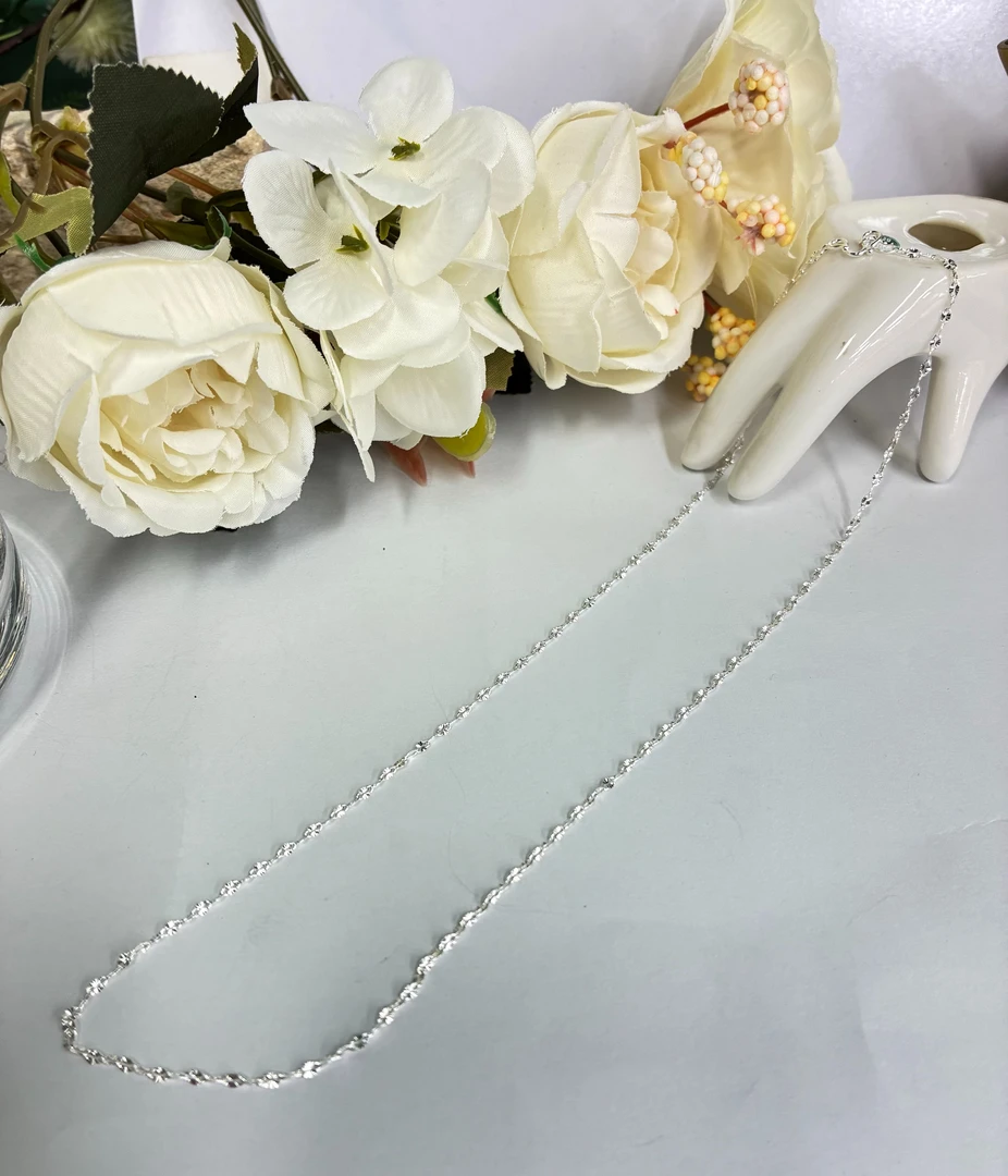 足银银制品 足银雪花链【小北质检】ZJH147Z26多样性发一