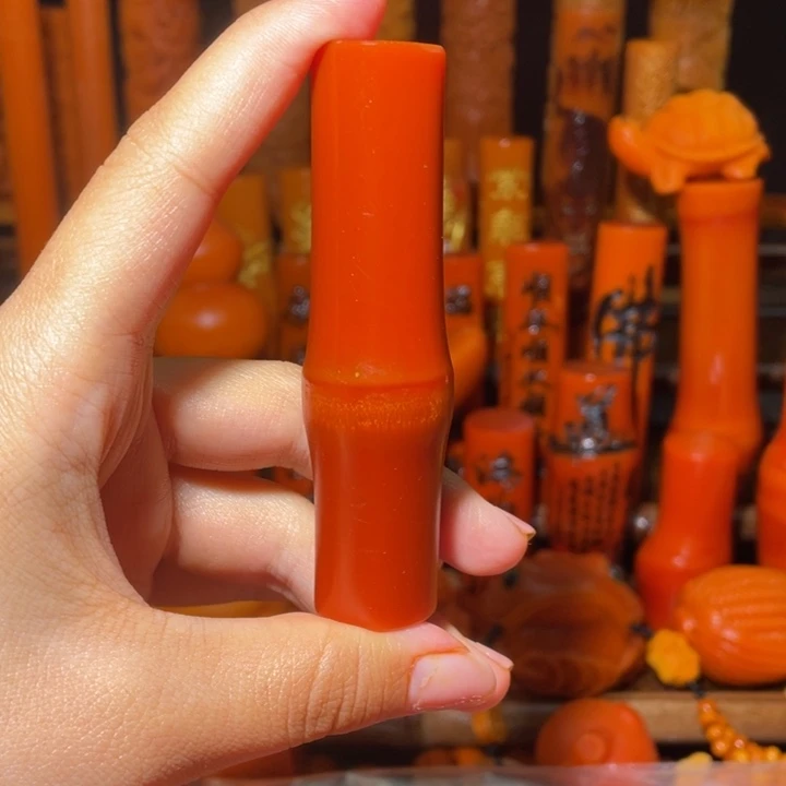 竹玉化实心竹放漏