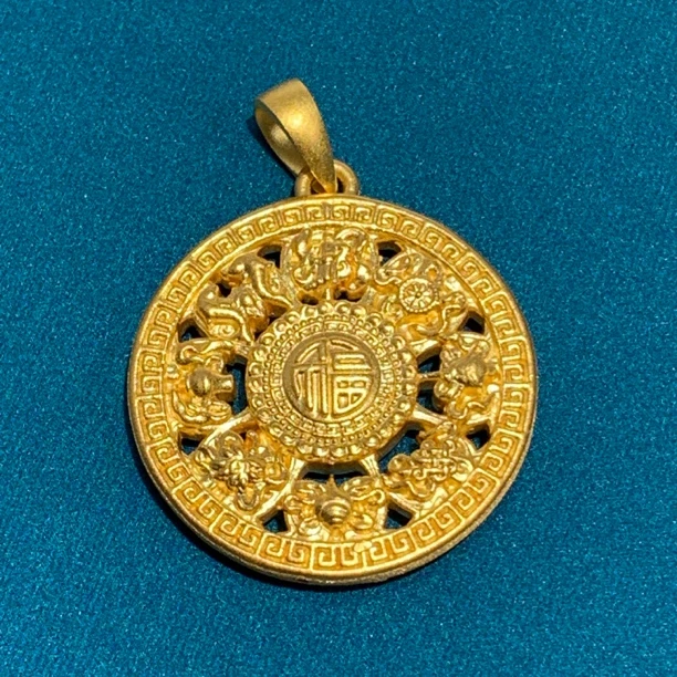 IBELOVE 足金999古法罗盘吊坠/6.94/AFE-3-精3（瓜子扣）