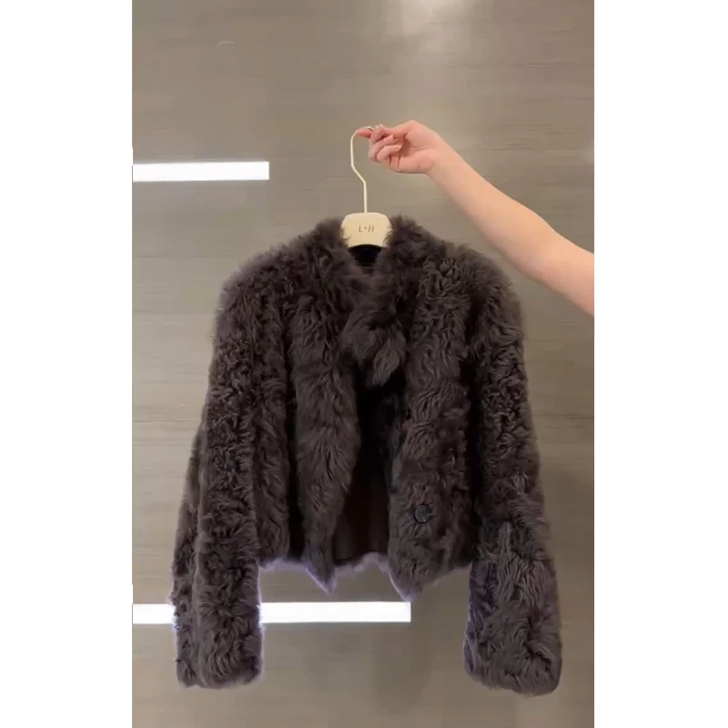 新款时髦气质超好看毛毛外套女韩系穿搭小个子chic上衣