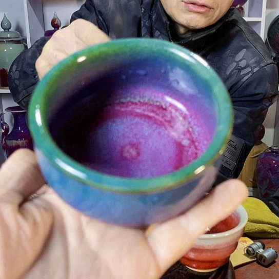 摆件快**子尚峰钧窑作品手工杯