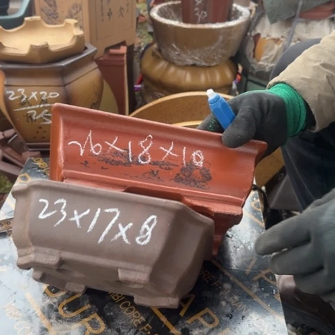 红陶紫砂花盆盆景盆栽瑕疵